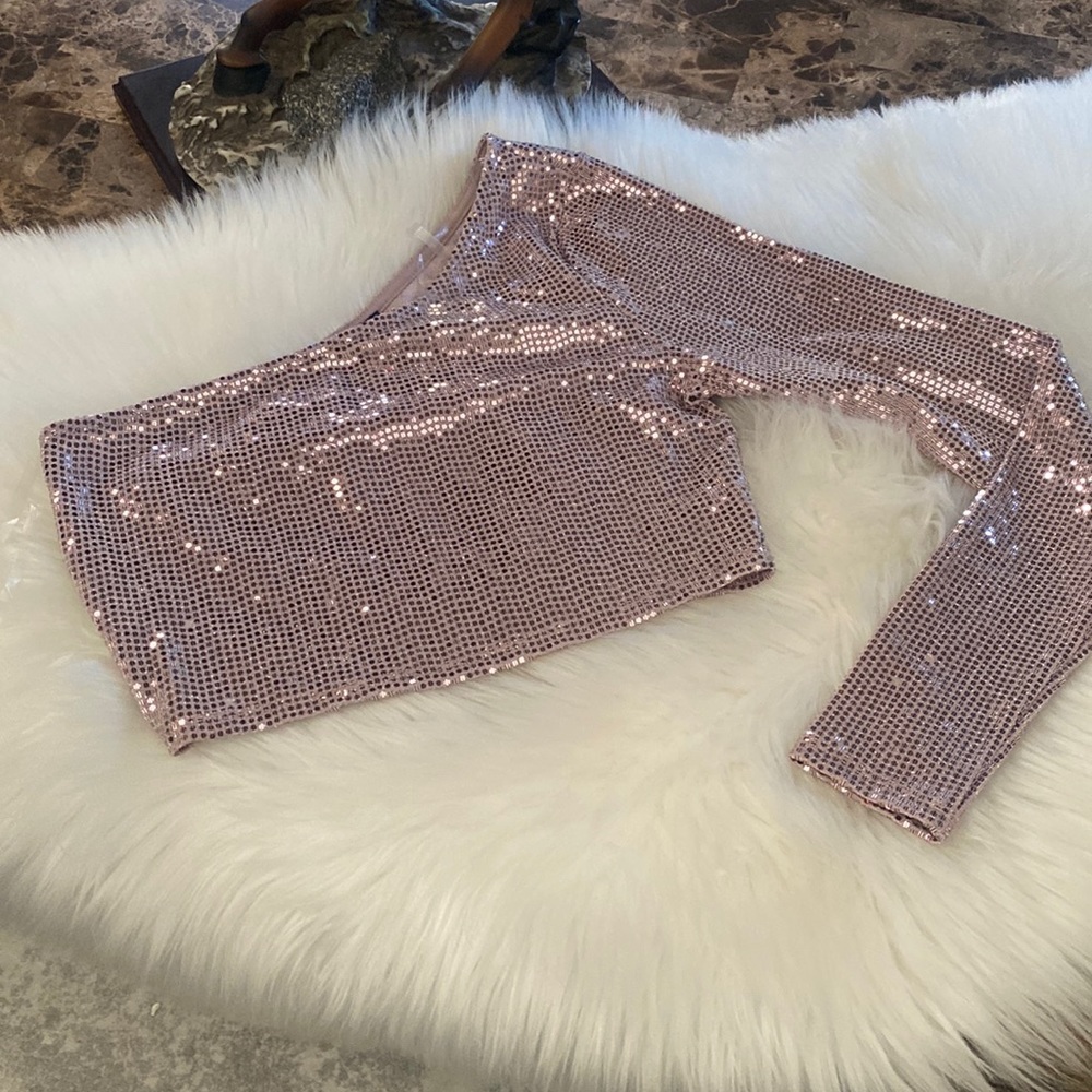 Sexy Elegant Glitter blouse size:M